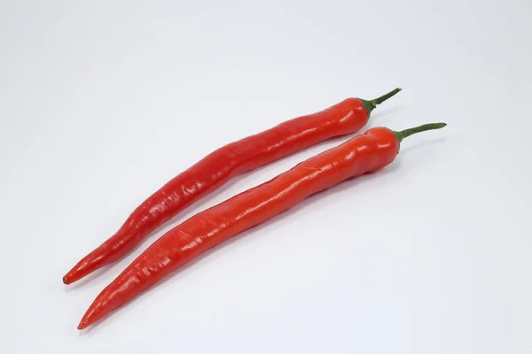 Pimiento Picante Rojo Aislado Sobre Fondo Blanco Chile Aislado Sobre — Foto de Stock