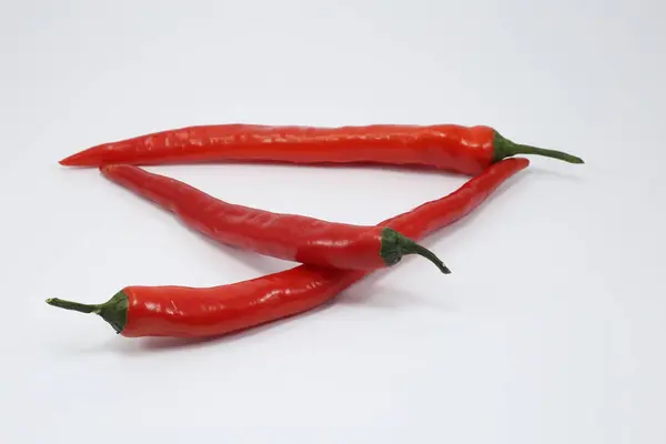 Pimiento Picante Rojo Aislado Sobre Fondo Blanco Chile Aislado Sobre — Foto de Stock