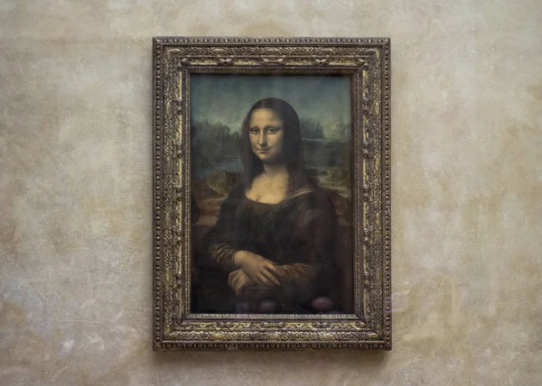 Париж Франция Марта 2018 Года Мона Лиза Музее Лувра Туристов — стоковое фото
