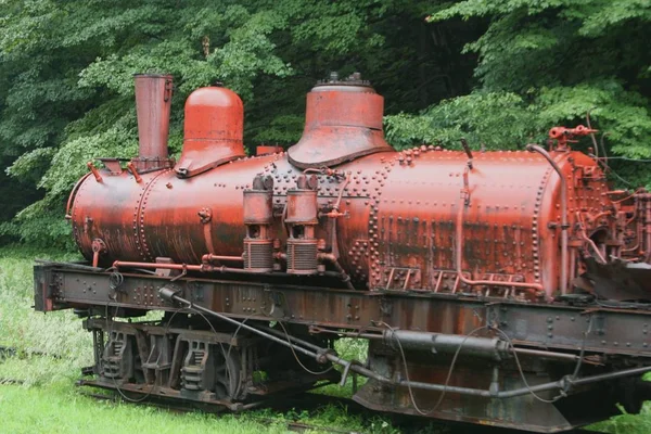 Old red engine stock photo. Image of train, locomotive - 10458302