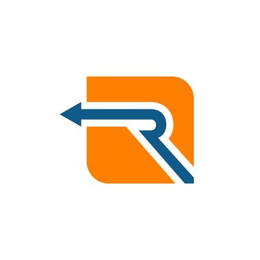 R teknoloji vektör çizim.