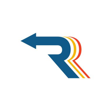 R teknoloji vektör çizim.