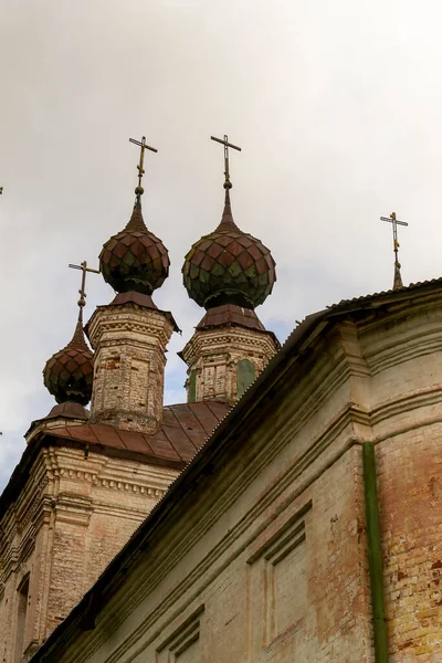 Cúpulas Uma Igreja Cristã Abandonada Visão Geral — Fotografia de Stock