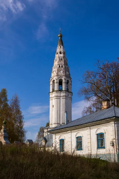 Zvonice Křesťanské Církve Sudislavl Kostroma Region — Stock fotografie