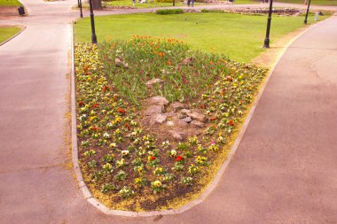 İlkbaharda Riga Parkı, Letonya, Avrupa