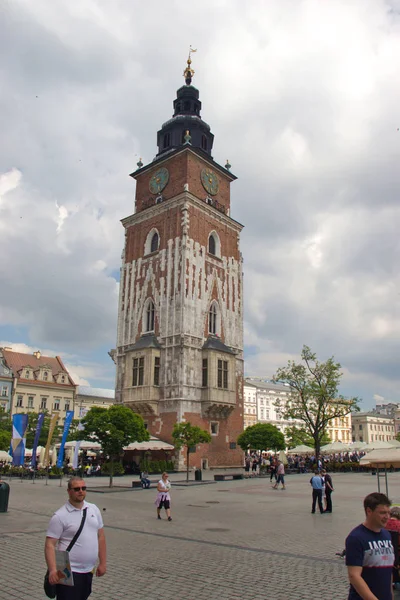 Krakow, Polonya 1 Haziran 2019: Güzel mimarisi ile şehir eski şehir.