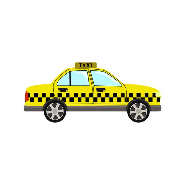 Taxi Giallo Sfondo Bianco — Vettoriale Stock