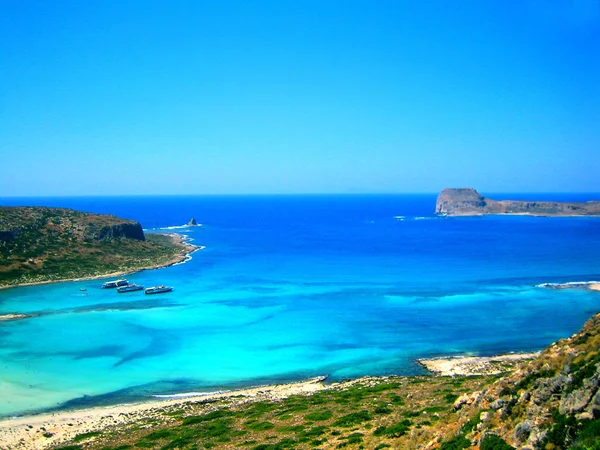 Amazing beach in greece balos gramvousa background and wallpaper — Stock Photo, Image