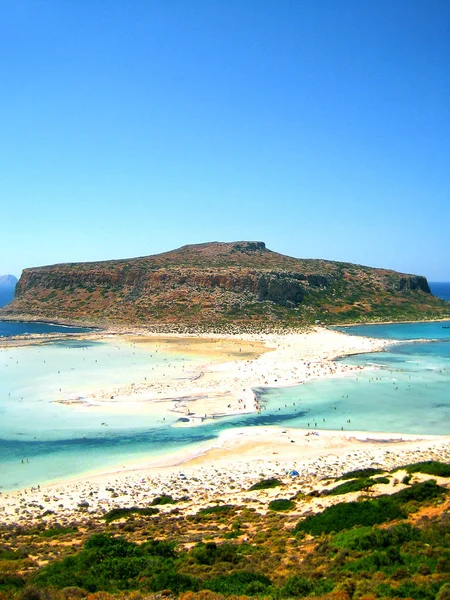 ギリシャ バロス gramvousa 背景と壁紙の素晴らしいビーチ — ストック写真