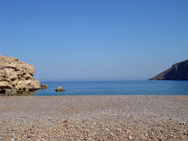 Playa en Kreta isla karoumes fondo papel pintado finas impresiones —  Fotos de Stock