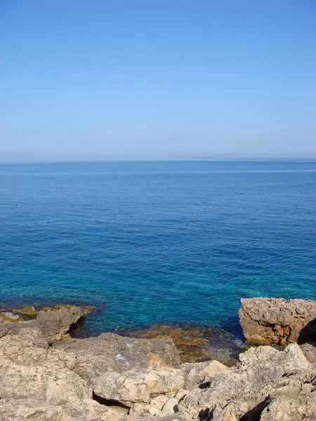 Strand in Kreta Eiland karoumes achtergrond behang Fine prints — Stockfoto