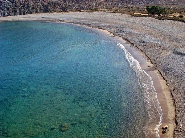 Strand in Kreta Eiland karoumes achtergrond behang Fine prints — Stockfoto