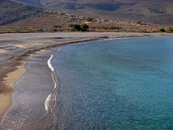 Beach in Kreta island karoumes background wallpaper fine prints — Stock Photo, Image