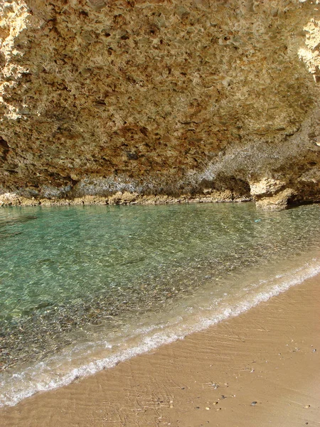 Пляж на острове Крета Карумес фон обои мелкие принты — стоковое фото