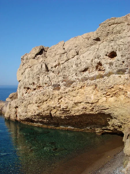 Plaj Kreta Adası karoumes arka plan duvar kağıdı ince baskılar — Stok fotoğraf