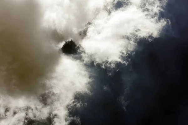 Black sky with white clouds dark mood space art fifty megapixels — Stock Photo, Image