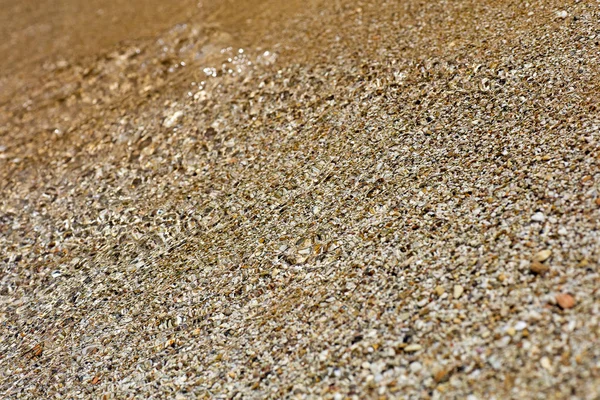 Playa macro aguas limpias Atenas verano fondo cincuenta megapíxeles —  Fotos de Stock