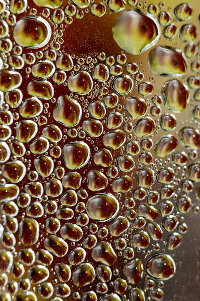 Su plastik bir şişe elli megapiksel makro düşer 