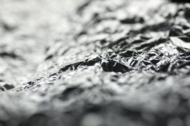 Buruşturulmuş alüminyum folyo soyut makro arka plan yüksek kaliteli pr