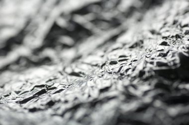 Buruşturulmuş alüminyum folyo soyut makro arka plan yüksek kaliteli pr