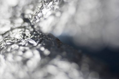 Buruşturulmuş alüminyum folyo soyut makro arka plan yüksek kaliteli pr