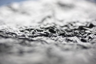 Buruşturulmuş alüminyum folyo soyut makro arka plan yüksek kaliteli pr