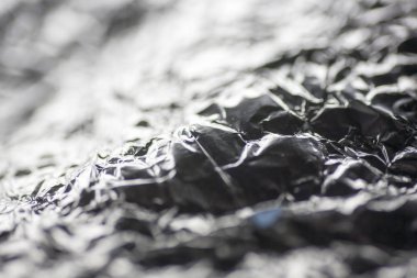 Buruşturulmuş alüminyum folyo soyut makro arka plan yüksek kaliteli pr