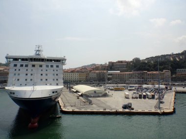 Port şehir scape seyahat mani Baskılar Ancona