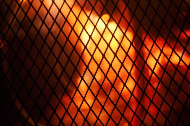 Yangın alevleri koruma ızgara makro arka plan güzel sanatlar yüksek kaliteli baskılar ürünleri