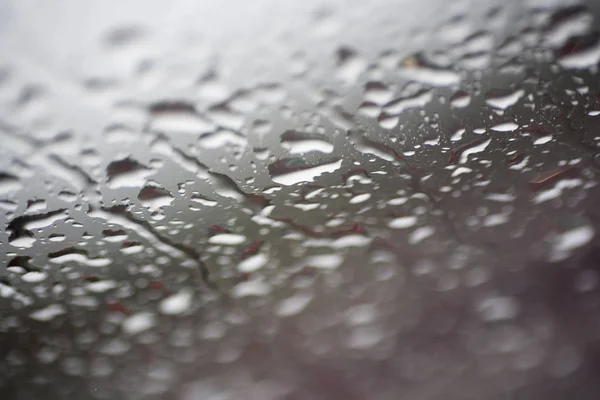 Gray rain drops on window macro background fine art in high quality prints products — Stock Photo, Image