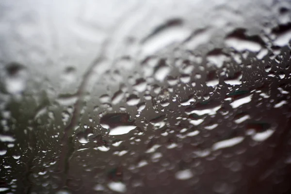 Gray rain drops on window macro background fine art in high quality prints products — Stock Photo, Image