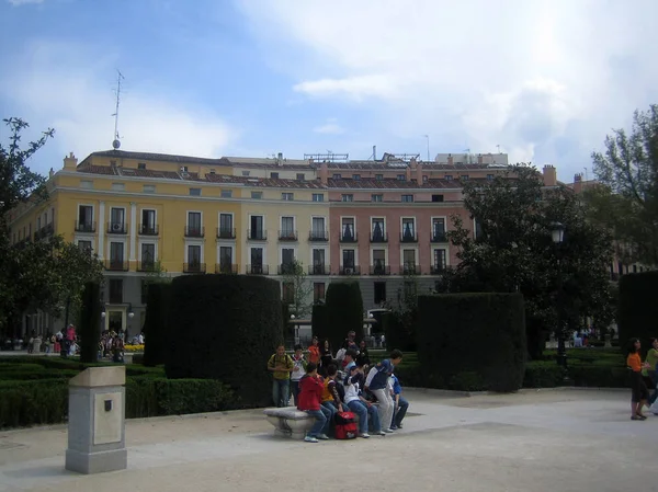 Madrit, Spanje-12 augustus 2007: uitzicht op het centrum top plaatsen op — Stockfoto