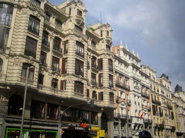 Madrit, Spain - 12 August 2007: View of the center top places on — Stock Photo, Image