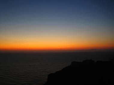 Santorini, Yunanistan, 22 Ağustos 2007 Yaya olarak adayı keşfediyor