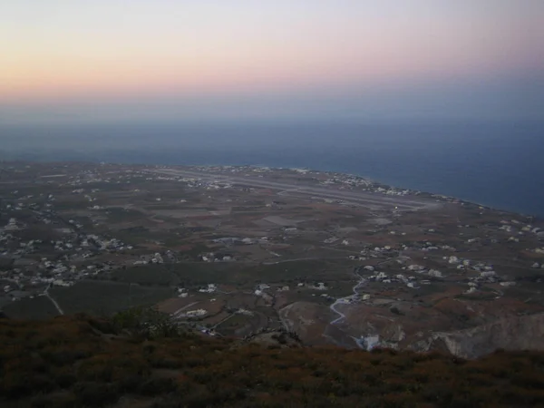 Santorini Grecia Lunes Agosto 2007 Explorar Isla Pie Fondo Retro —  Fotos de Stock