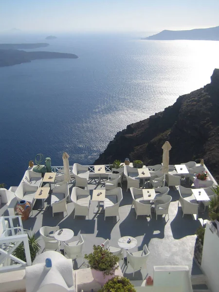 Santorini Grekland Måndag Augusti 2007 Utforska Till Fots Retro Bakgrund — Stockfoto