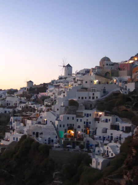 Santorini, Greece, Monday 22 August 2007 exploring the island on foot retro background instant print