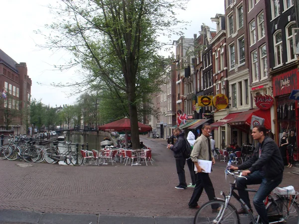 Amsterdam Holland Mittwoch Juli 2009 Retro Ansicht Des Zentrums Fuß — Stockfoto