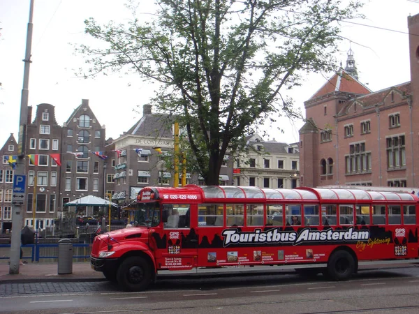 Amsterdam Woensdag Juli 2009 Retro Uitzicht Het Centrum Voet Stadsgezicht — Stockfoto