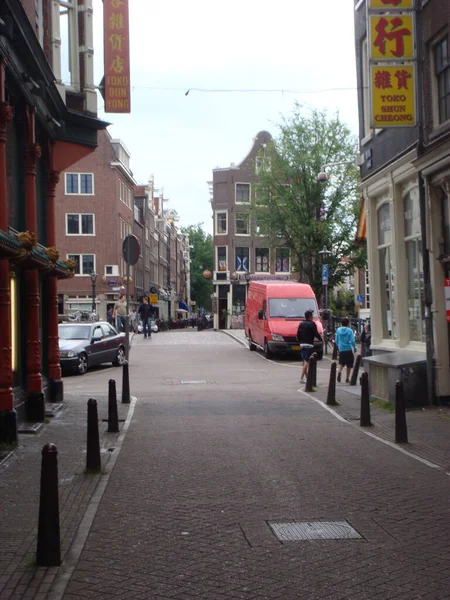 Amsterdam Holland Mittwoch Juli 2009 Retro Ansicht Des Zentrums Fuß — Stockfoto