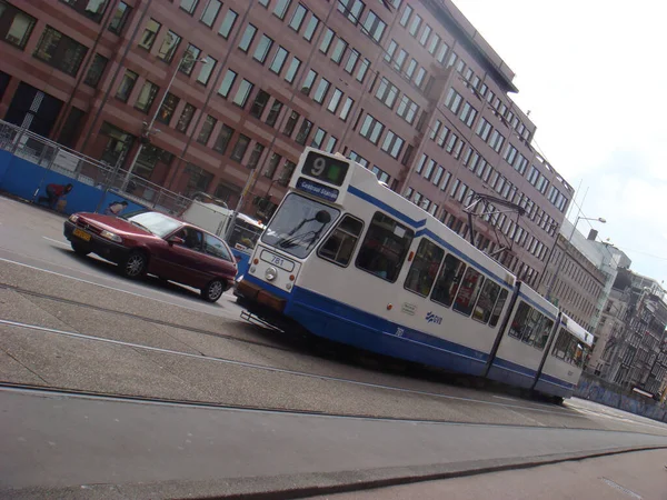 Amsterdam Holandia Środa Lipca 2009 Retro Widok Centrum Spaceru Pieszo — Zdjęcie stockowe