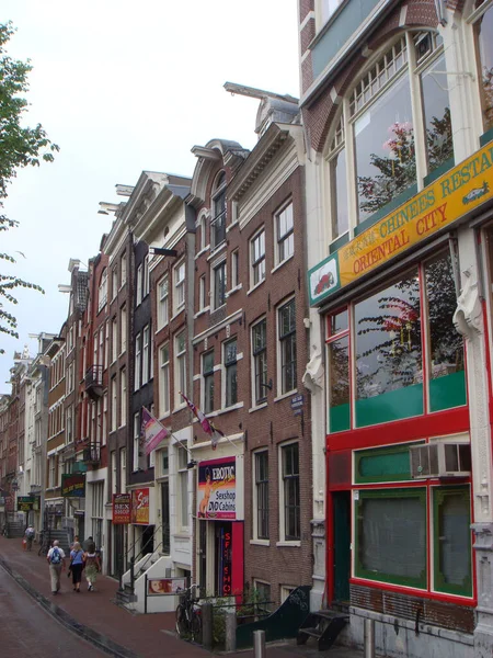 Amsterdam Holland Wednesday July 2009 Retro View Center Walking Foot — Stock Photo, Image