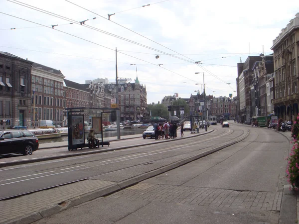 Amsterdam Holland Mittwoch Juli 2009 Retro Ansicht Des Zentrums Fuß — Stockfoto