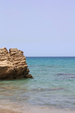 Yaz kserokampos plaj creta adası covid-19 tatil yüksek kaliteli baskı