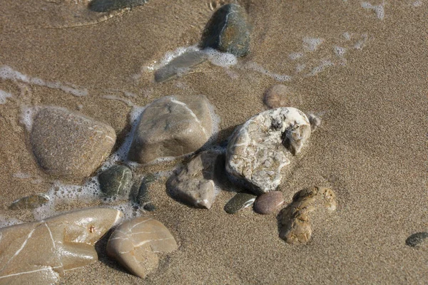 Kserokampos Plage Pierres Creta Île Covid Vacances 2020 Impression Haute — Photo