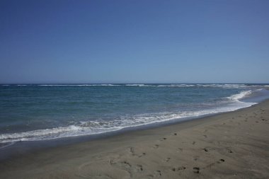 Frangokastello plaj çimento adası yaz 2020 covid-19 sezon arka plan yüksek kaliteli modern baskılar