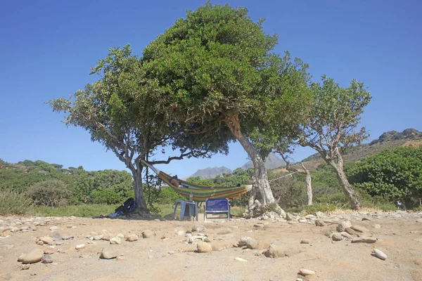 Rodakino Beach Crete Island Peristeres Summer Background Covid Season High — Stock Photo, Image