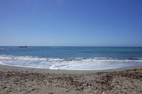 Rodakino Praia Creta Ilha Peristeres Verão Fundo Covid Temporada Alta — Fotografia de Stock