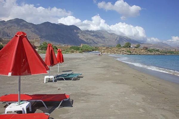Frangokastello Beach Crete Island Summer 2020 Covid Season Background High — Stock Photo, Image