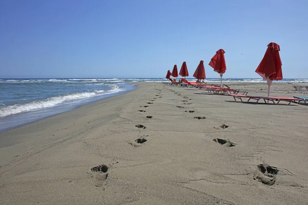 Frangokastello Playa Creta Isla Verano 2020 Covid Temporada Fondo Impresión —  Fotos de Stock